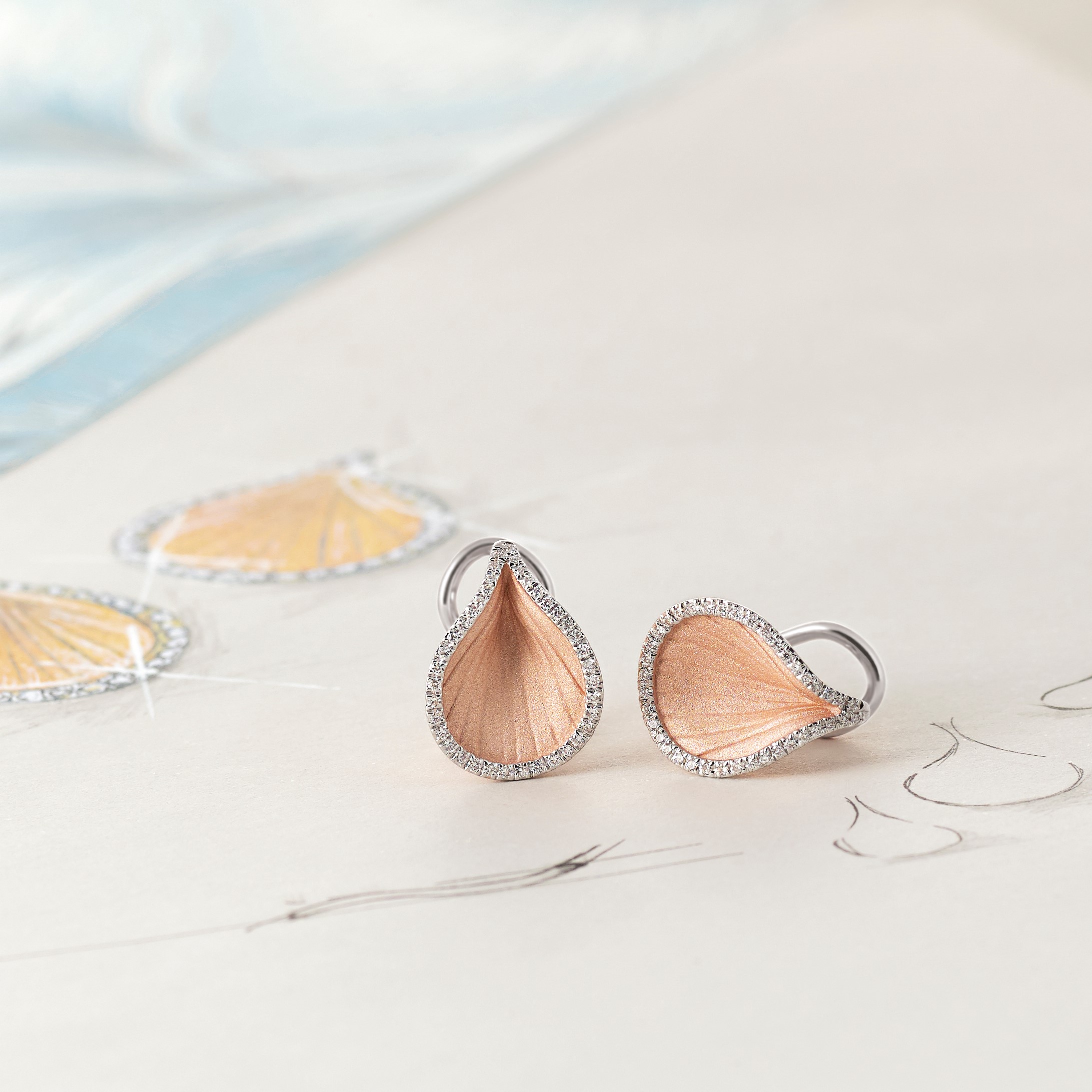 18ct Gold and Diamond Goccia Vision Earrings