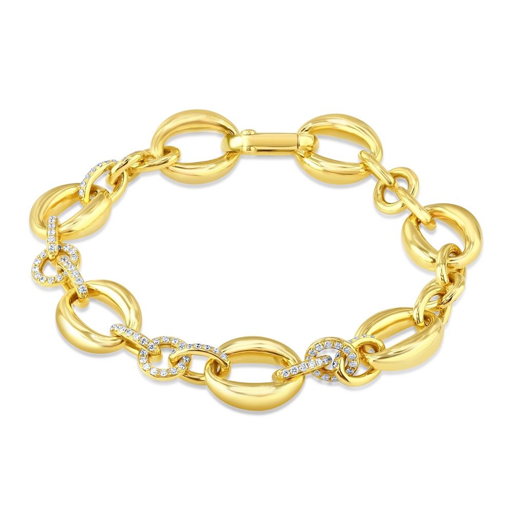 18ct Yellow Gold Diamond Bracelet