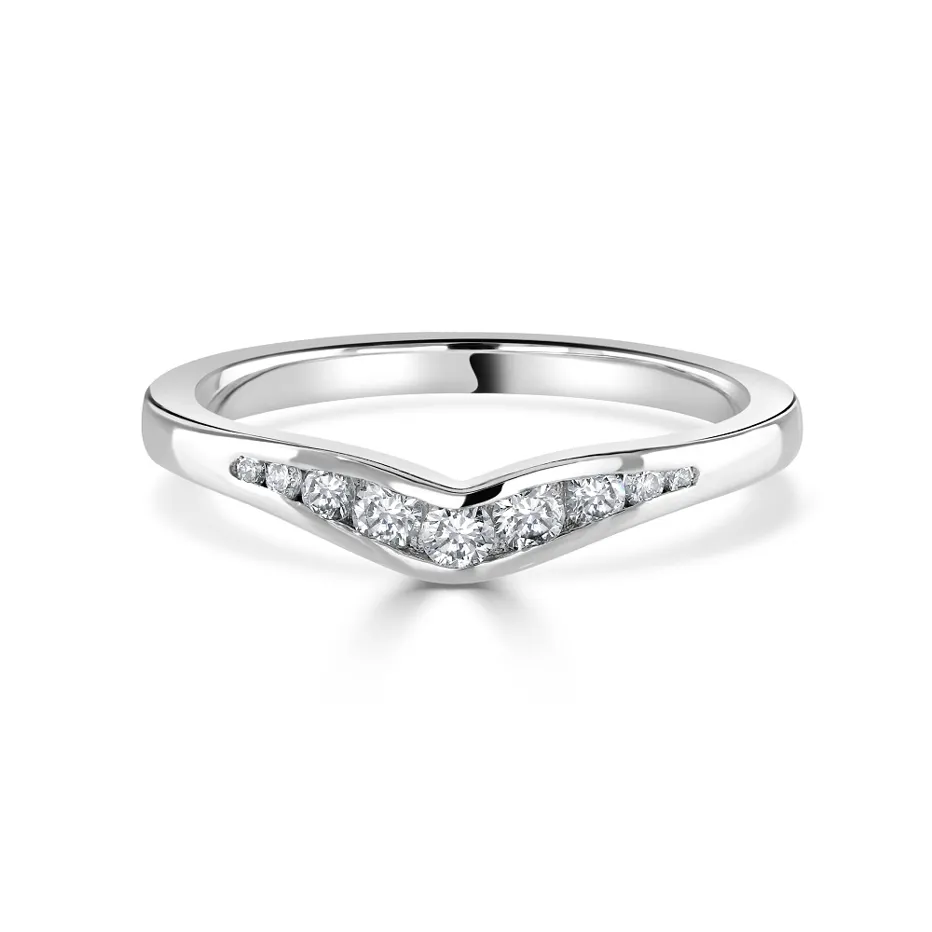 White Gold and Diamond Wedding Ring
