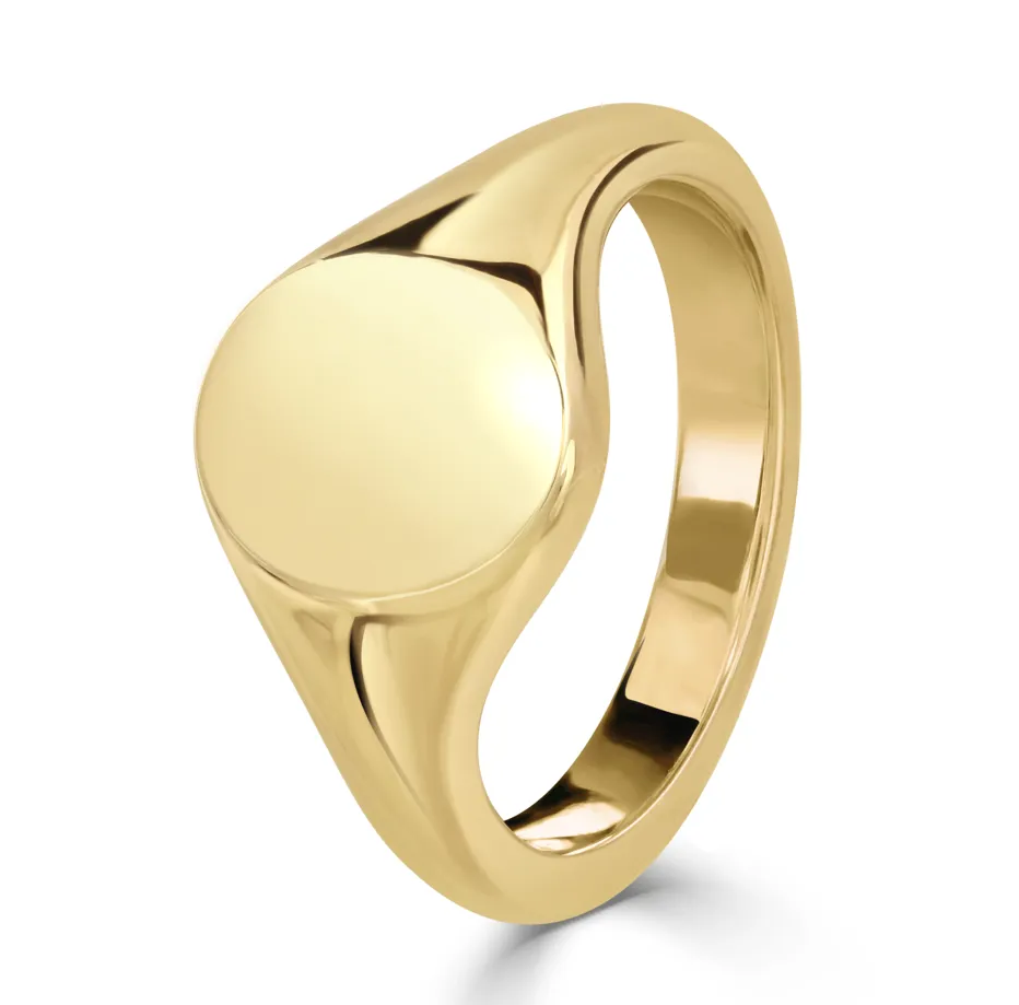 Yellow Gold Oval Signet Ring