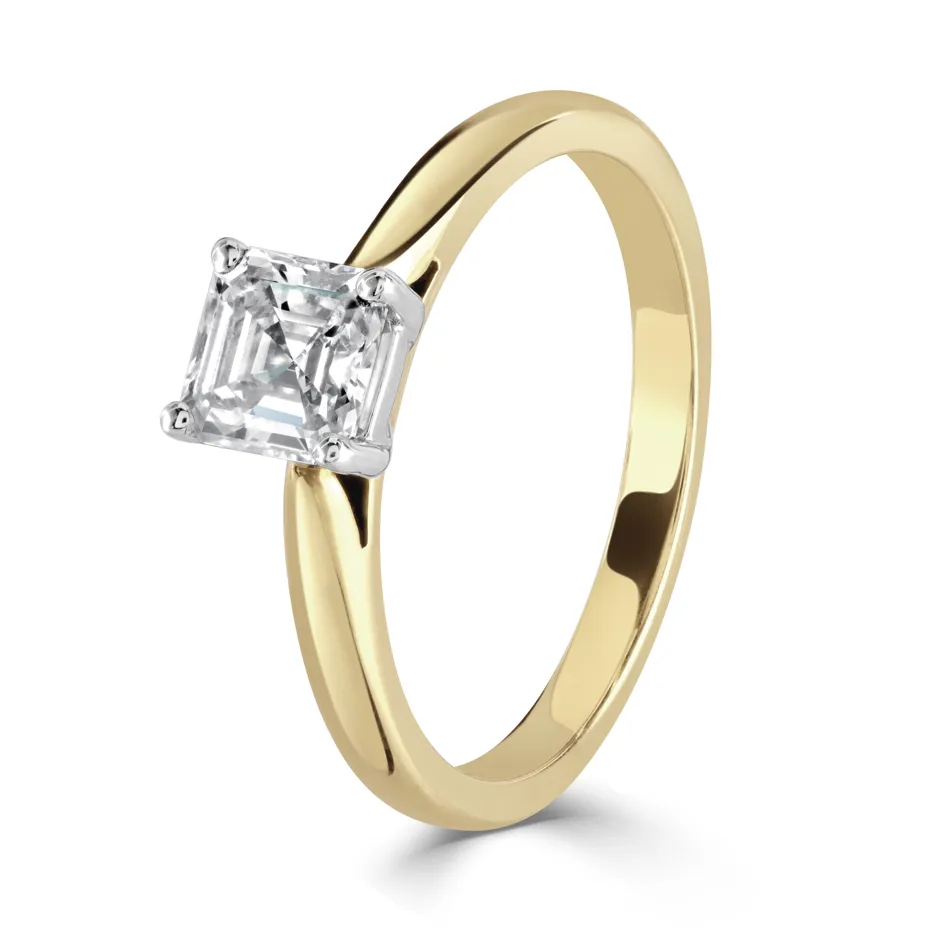 Asscher Cut Diamond Ring